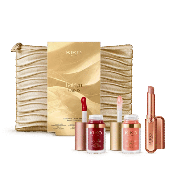 Conjunto de presente de beleza para lábios e bochechas golden oasis essential 1
