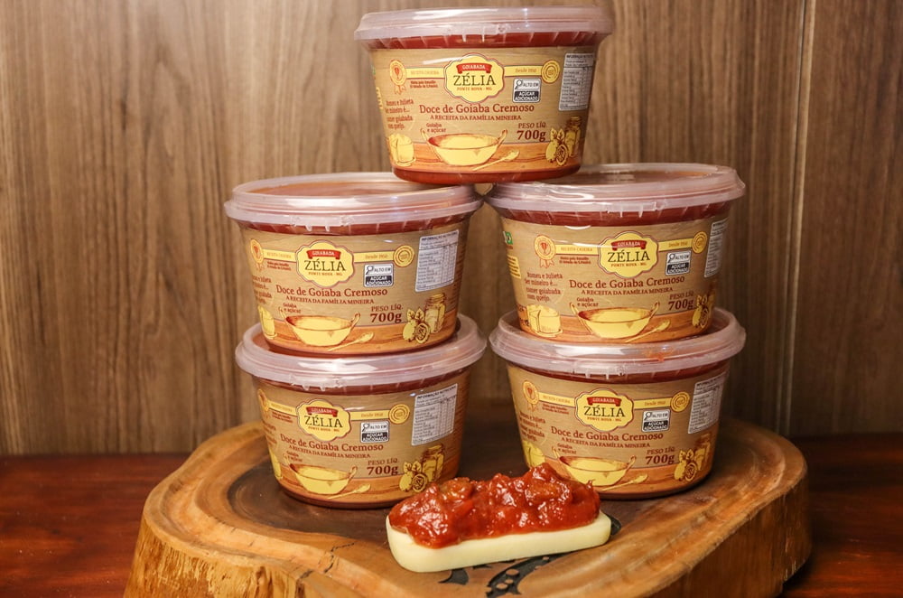 KIT 5 GOIABADAS ZÉLIA CASCÃO CREMOSA DE COLHER - 700 G CADA POTE 1