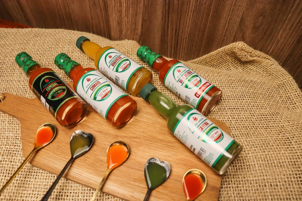KIT MOLHO DE PIMENTA COM 5 VARIEDADES FOGO MINEIRO 7