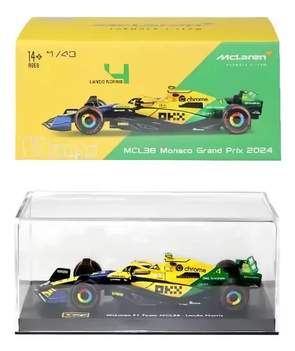 MINIATURA F1 1:43 Mclaren 2024 Mcl38 Monaco F1 Racing Car Model T 1