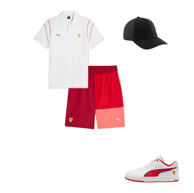 Combo 4 peças Scuderia Ferrari Team Completa 1