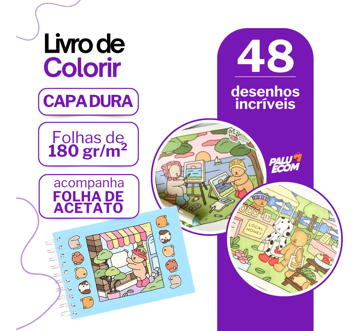 Livro de Colorir Bobbie Goods Original Capa Dura - 50 Páginas de Pura Fofura 4