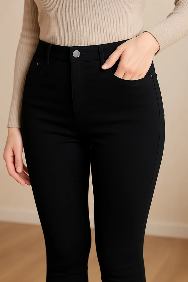 [Leve 5, Pague Só 3] Kit de Calças Femininas Skinny Liana de Cintura Alta em Veludo com Poliéster, Elastano & Spandex 4