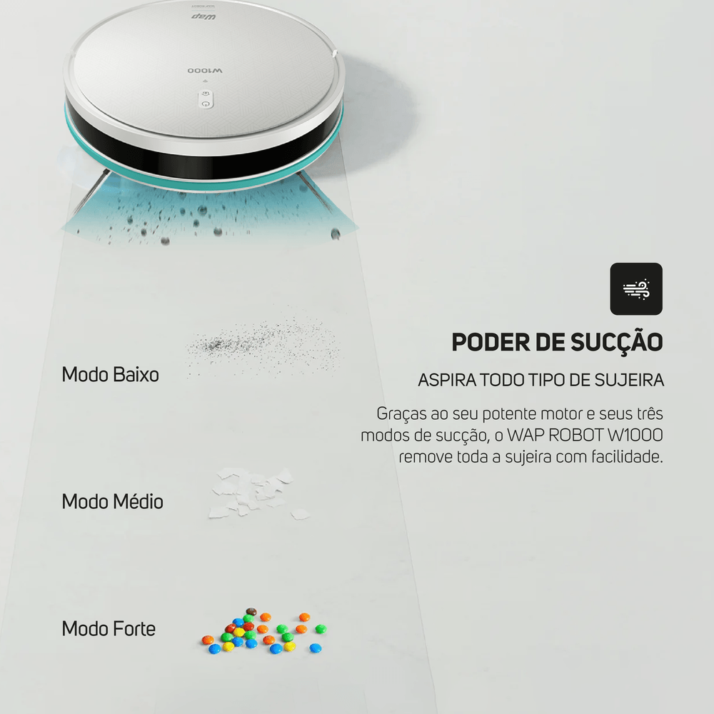 Robô Aspirador de Pó WAP Robot W1000 3