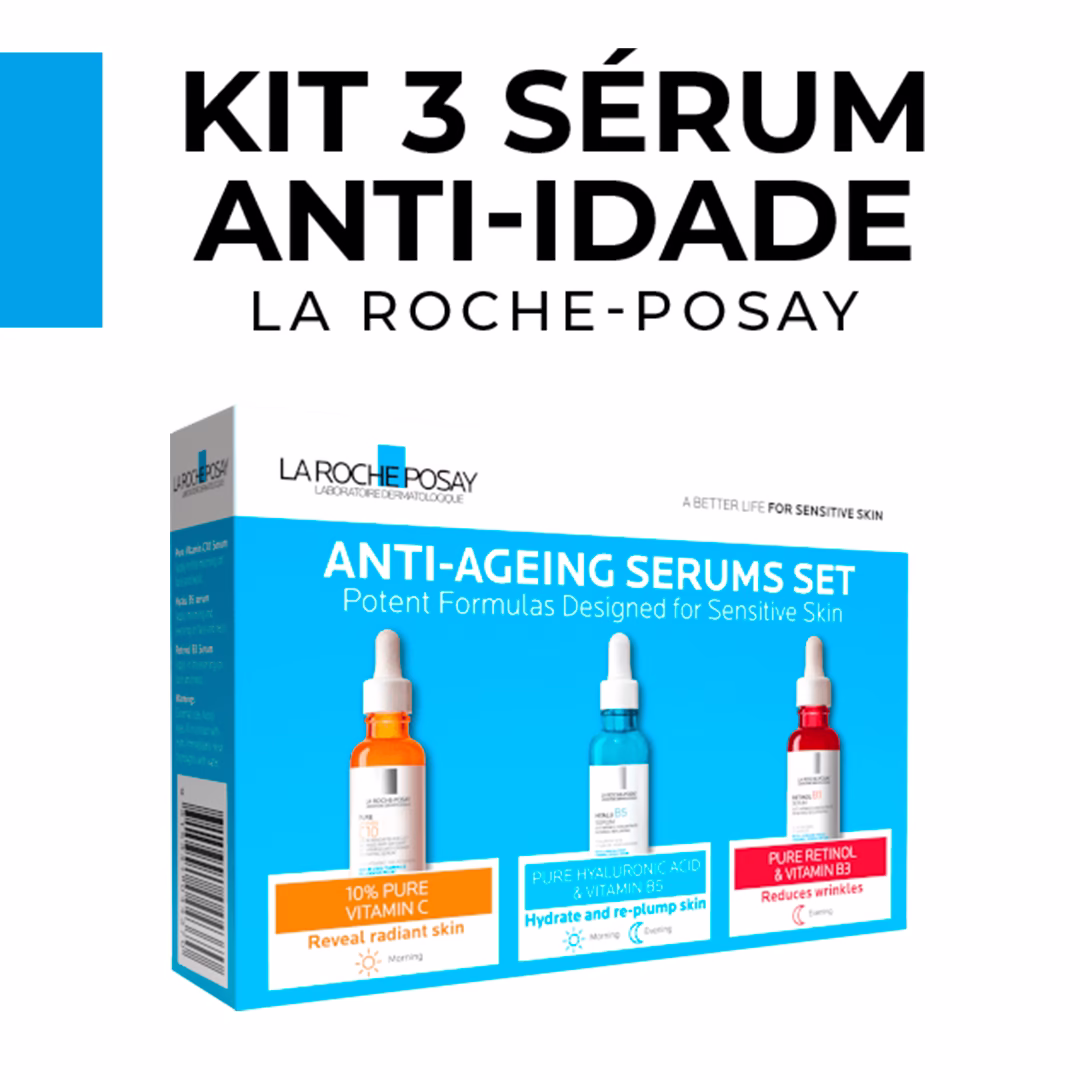 Kit 3 Sérum Anti-Idade (3 PRODUTOS) + Brinde Exclusivo 1