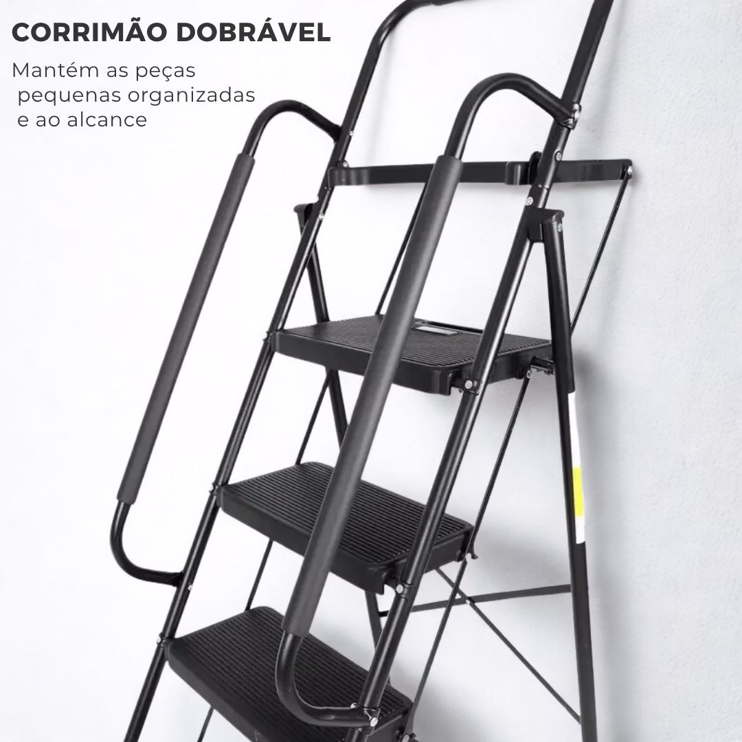 [Leve 2 Pague 1] Escada Evolut Antiderrapante, Segurança 100% Onde Usar + BRINDE: Bolsa MultiTarefa 2