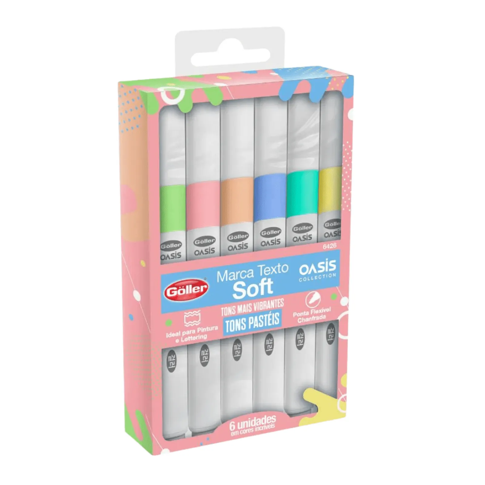 MARCADOR DE TEXTO SOFT TEND CONJ 6 UNDS OASIS - Goller 2