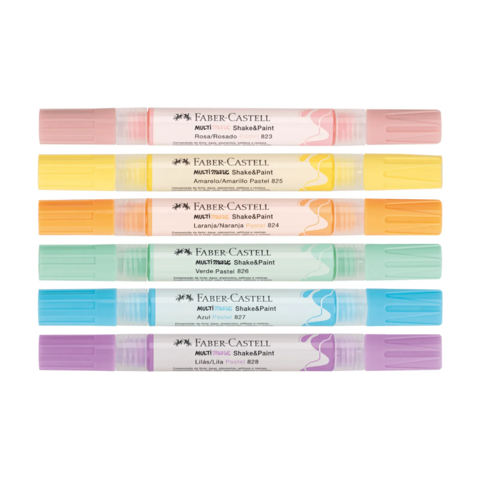 Marcadores MultiMark Multisuperfície Faber-Castell - 6 Cores Pastel 2