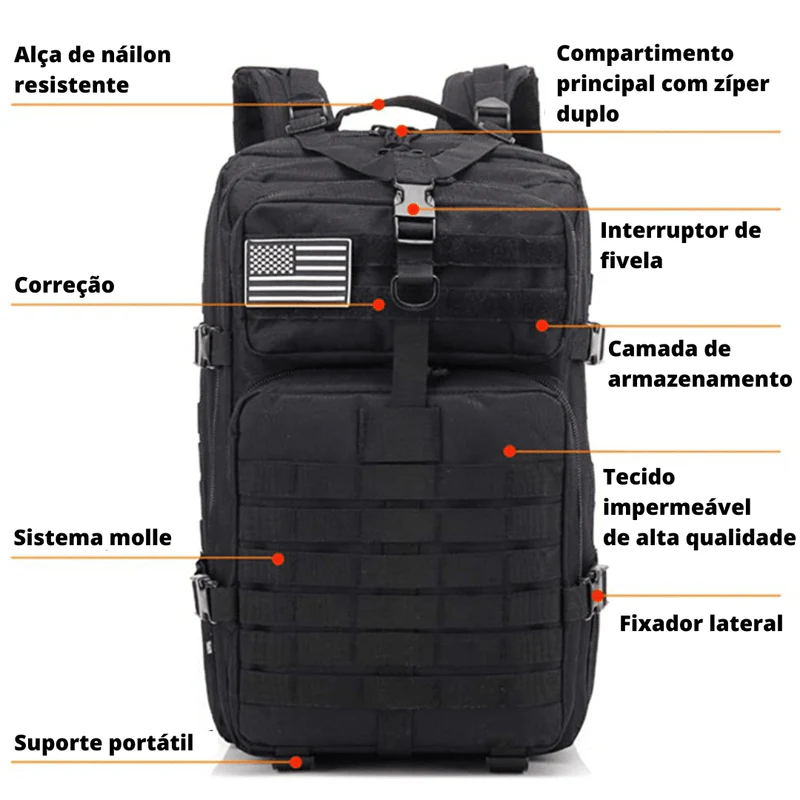 Bolsa Tática – Mochila Tática Militar 40L ( FRETE GRÁTIS ) 2