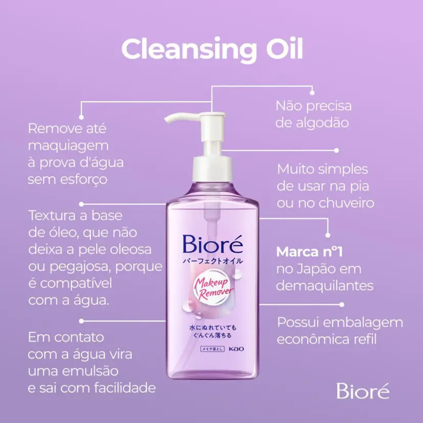 Refil Bioré Make Up Remover Cleansing Oil - Óleo Demaquilante 230ml 2