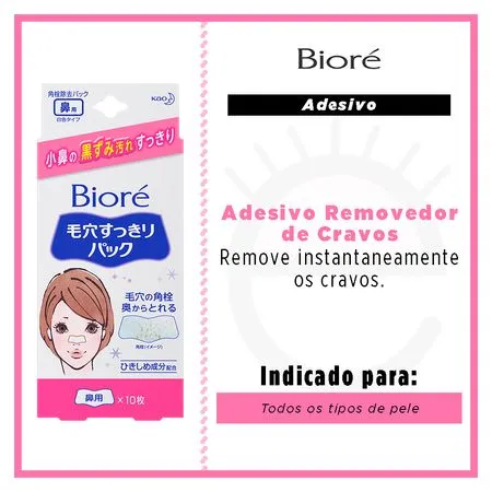 Adesivo Removedor de Cravos Bioré - Pore Cleansing Strips White 10Un 2