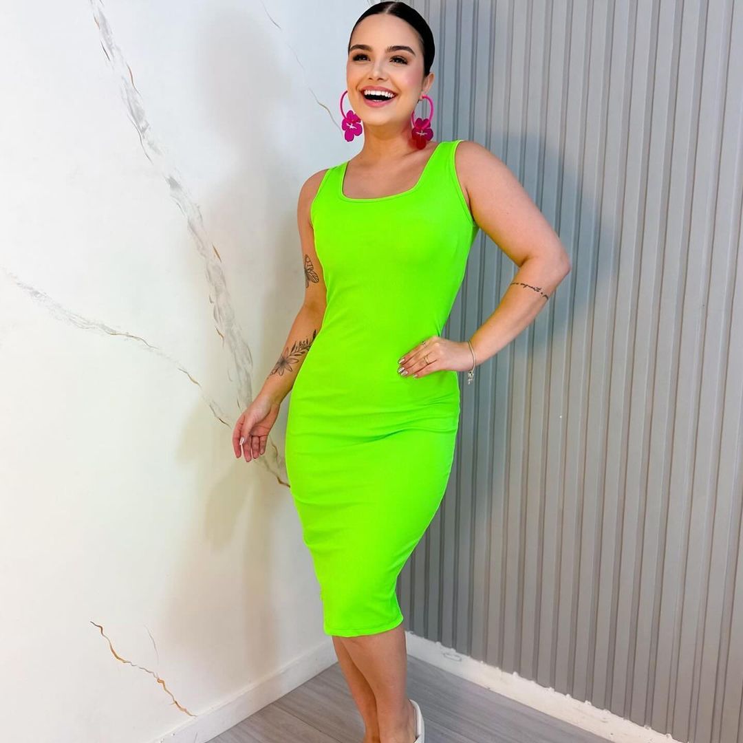 VESTIDO MIDI NÉON  5