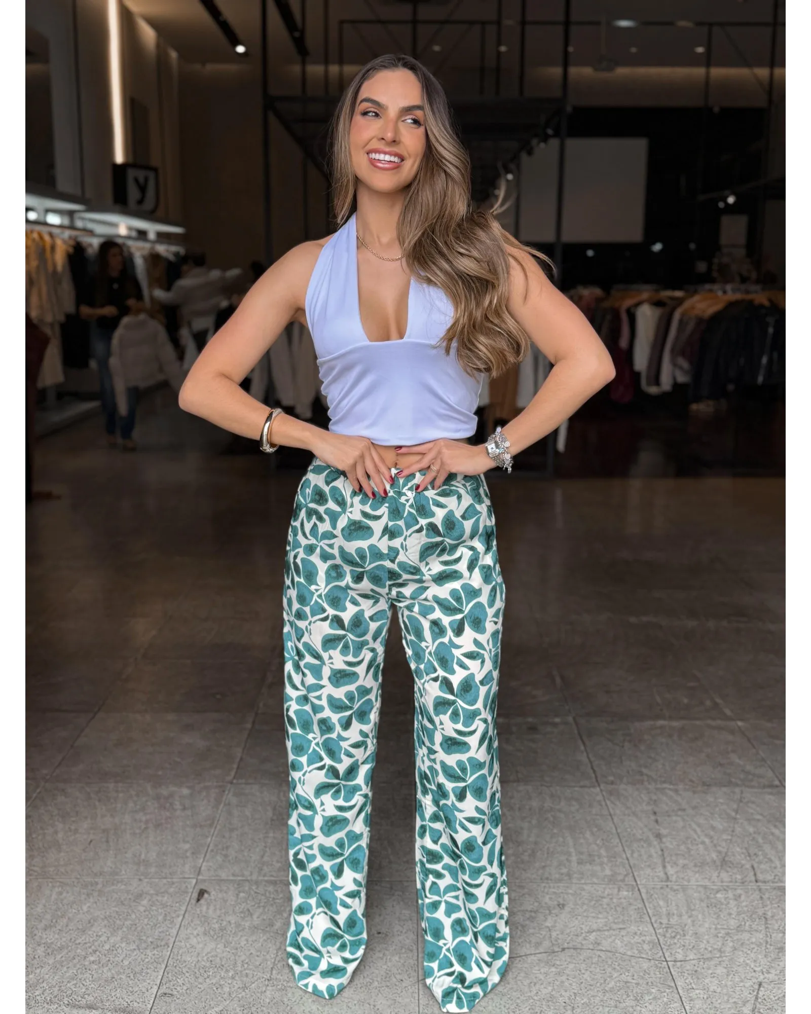 Calça Pantalona Estampada  1