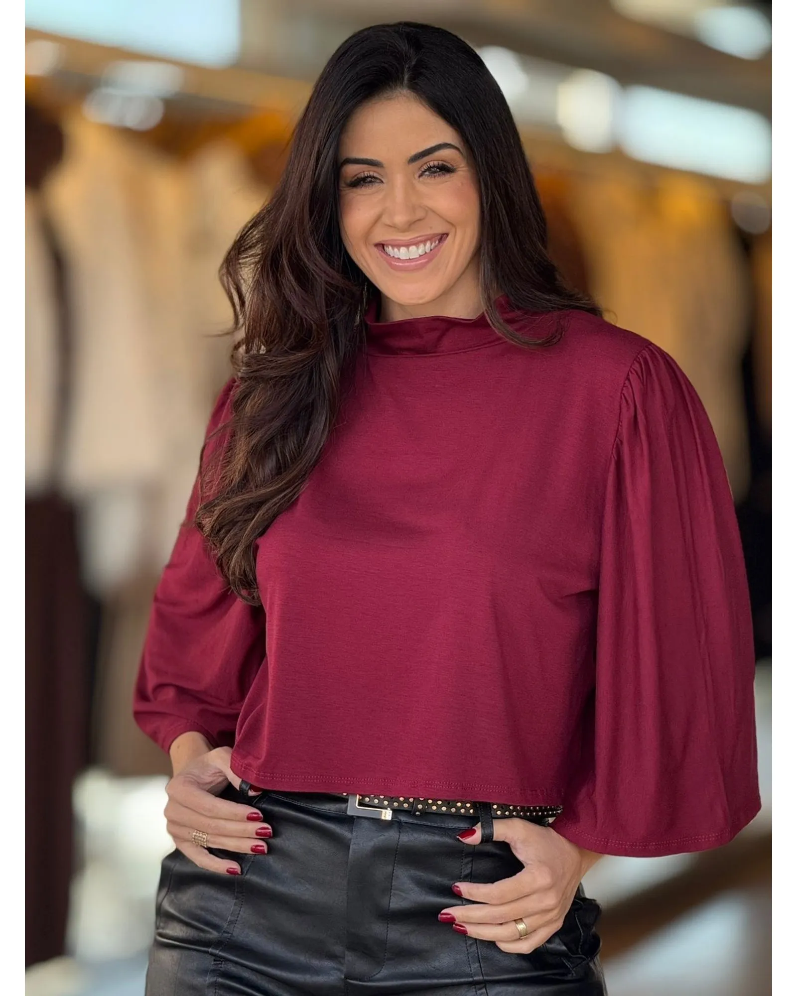 Blusa Basic Manga Morcego  2