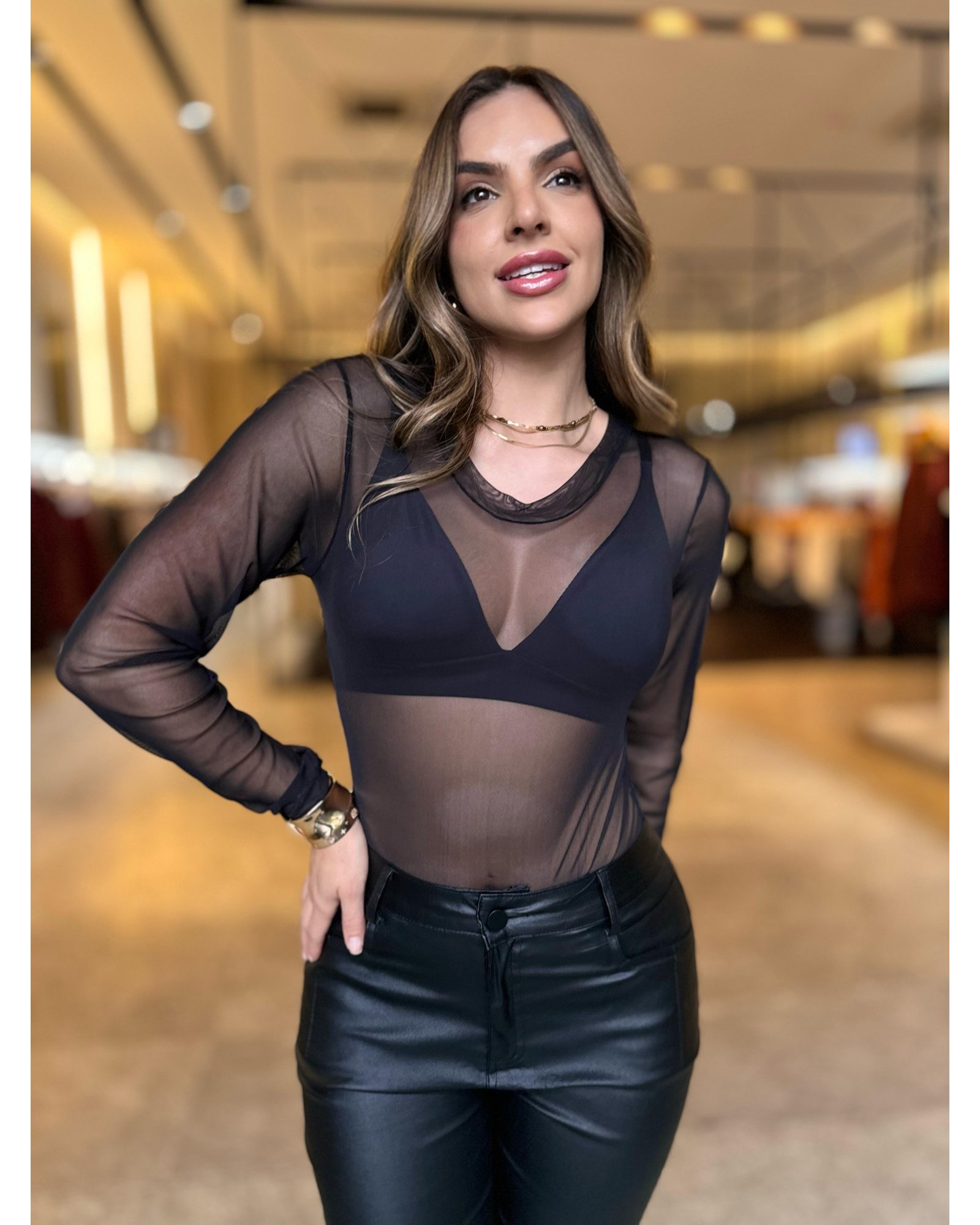 Body Tule Duda Preto 1