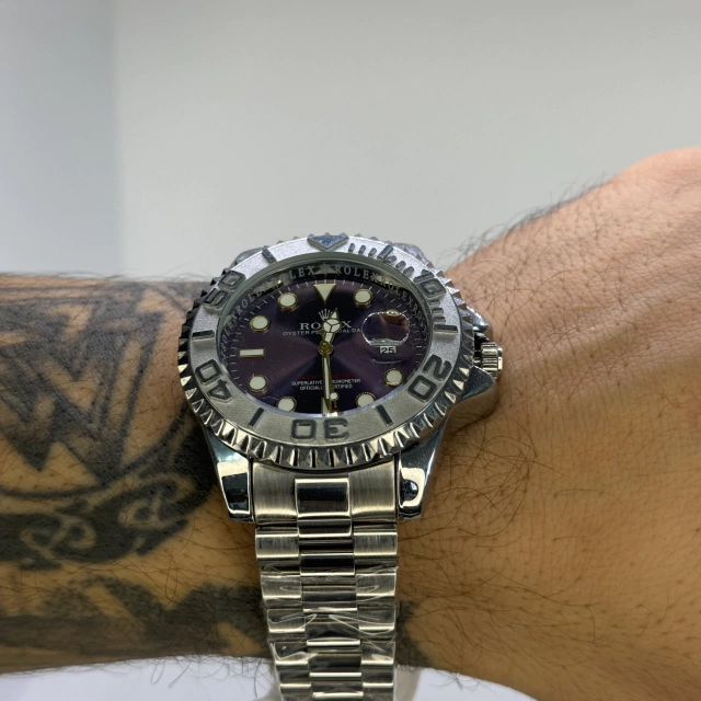 ROLEX YACHT MASTER PRESIDENTE (PRATA/ROXO) 2