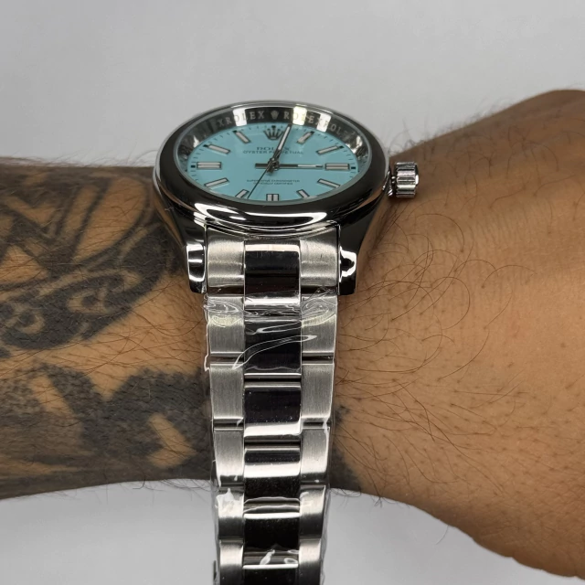 ROLEX OYSTER (PRATA/TIFFANY) 2