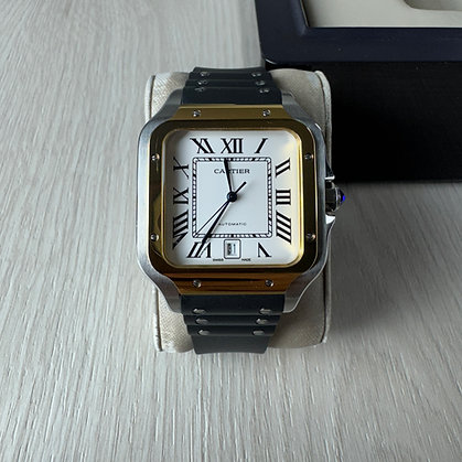 CARTIER SANTOS PRATA PRATA DOURADO 40MM X 47MM 1