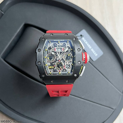 RICHARD MILLE PRETO VERMELHO 47MM 1