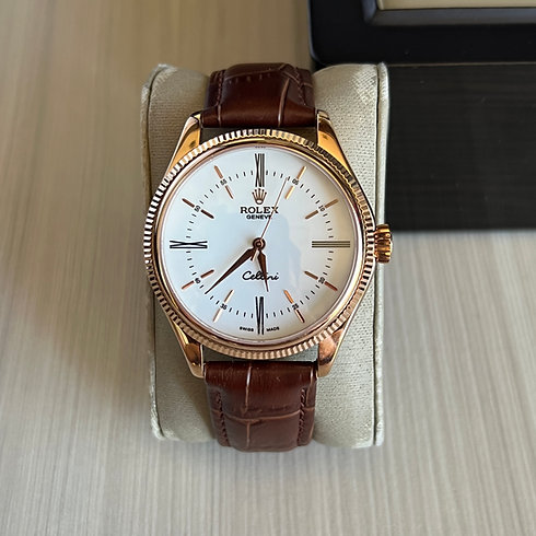 ROLEX CELLINI ROSE COURO 40MM 1