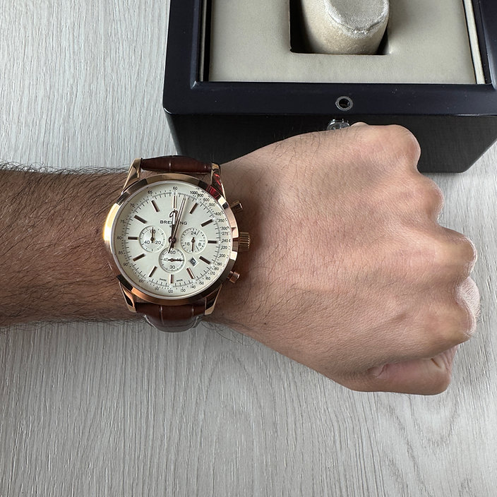 BREITLING TRANSOCEAN ROSE COURO 44MM 2
