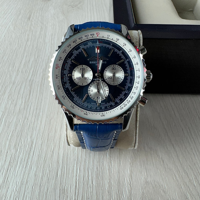 BREITLING NAVITIMER AZUL COURO 46MM 1