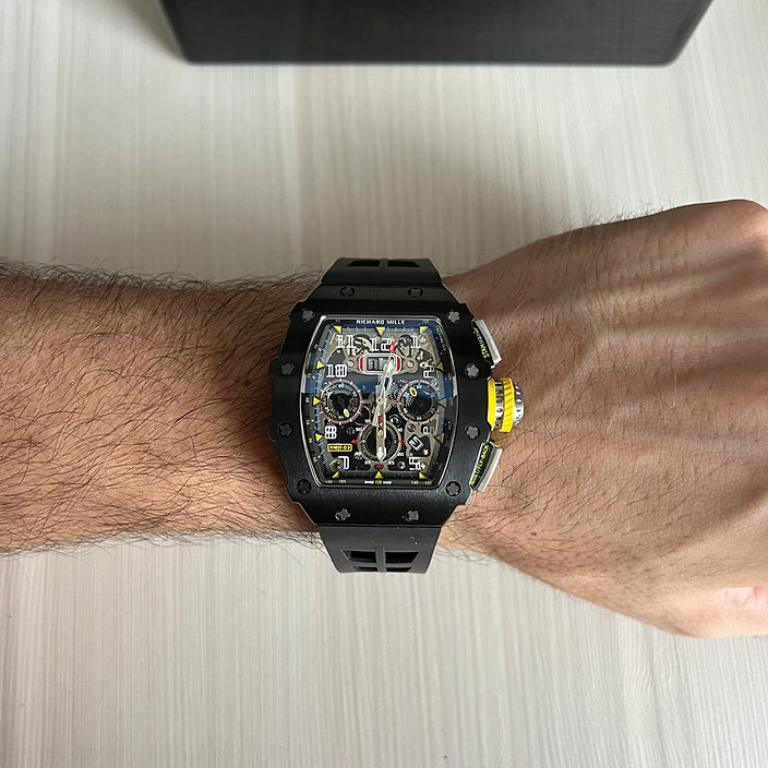 RICHARD MILLE PRETO AMARELO 47MM 2