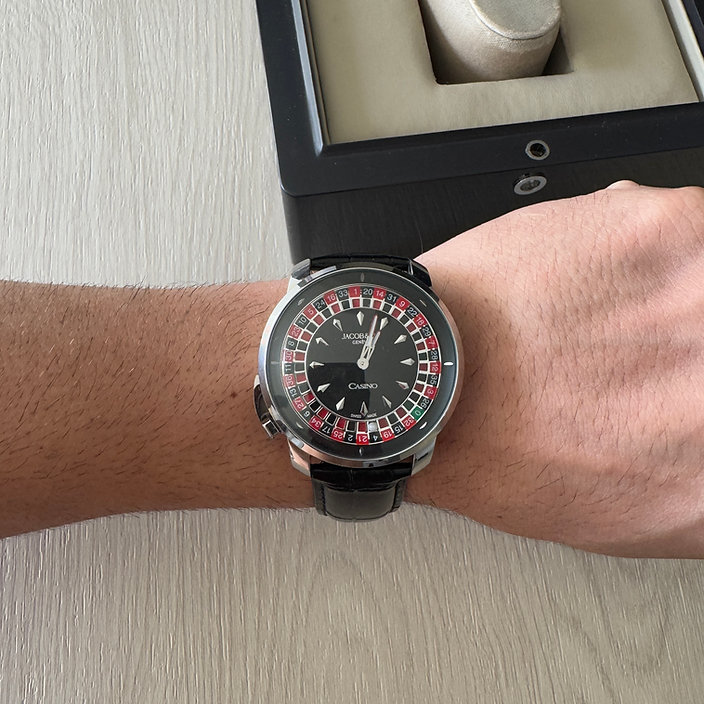JACOB & CO CASSINO PRATA PRETO 44MM 2