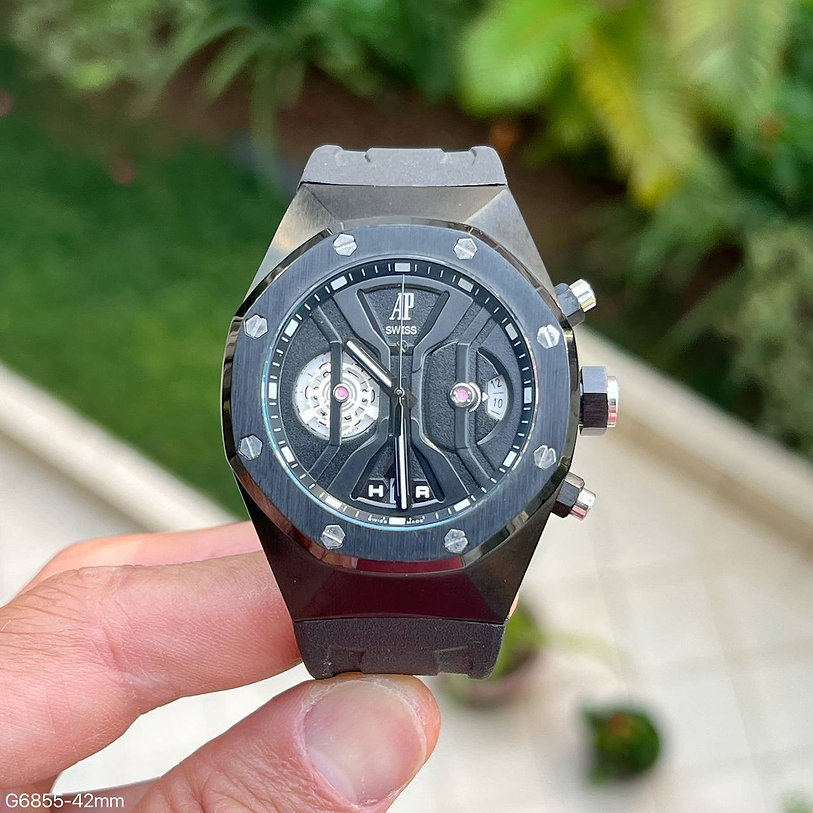 AUDEMARS PIGUET BORRACHA PRETO 43MM 1