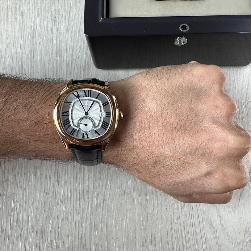 CARTIER DRIVE ROSE BRANCO COURO 41MM 2