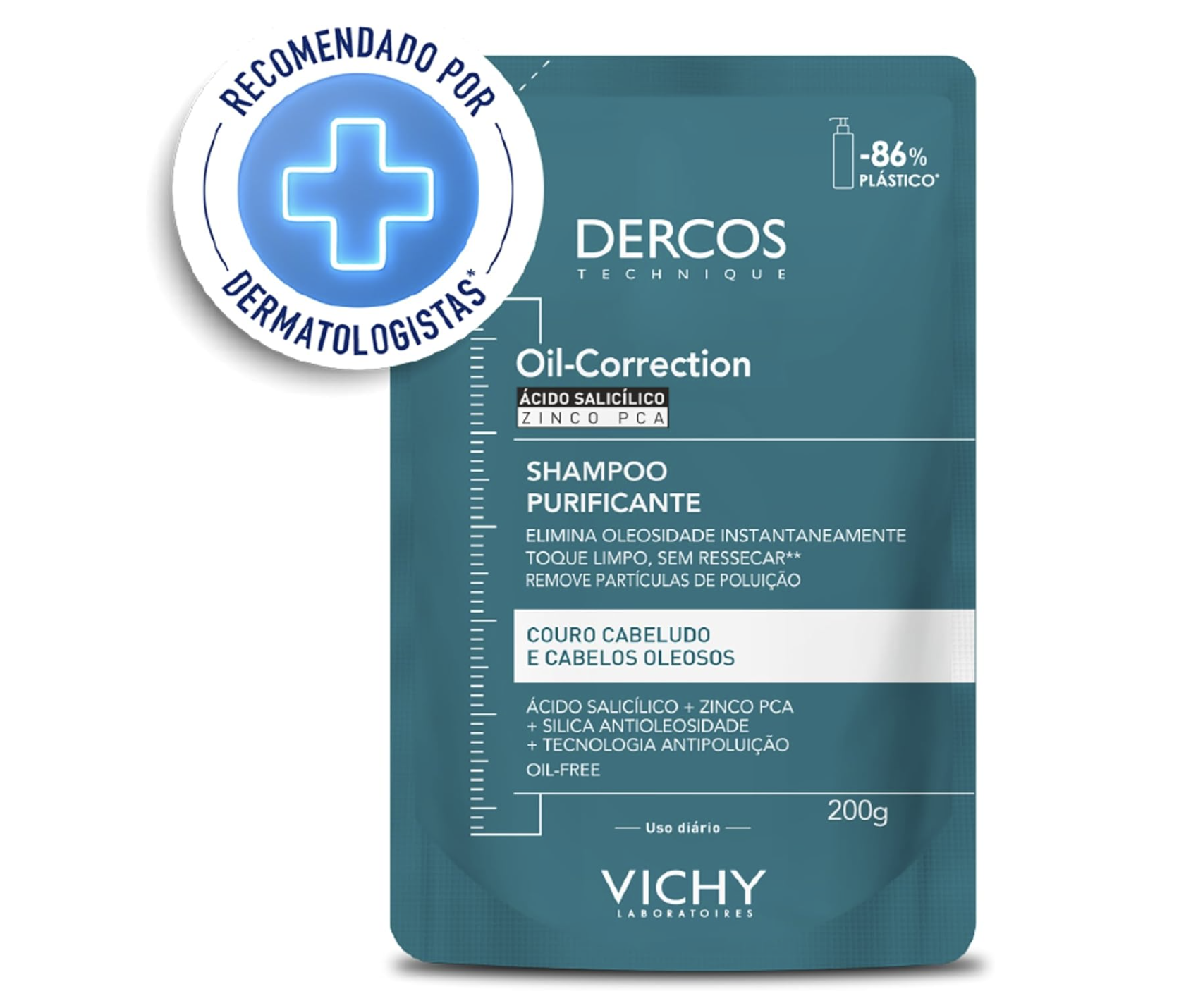 Dercos Refil Shampoo Oil Correction 200G 1
