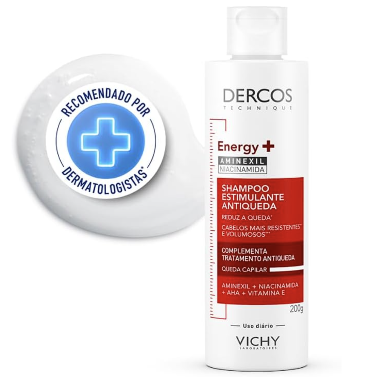 Shampoo Estimulante Antiqueda Energy+ Dercos Cabelos Fracos e Quebradiços 200g 1