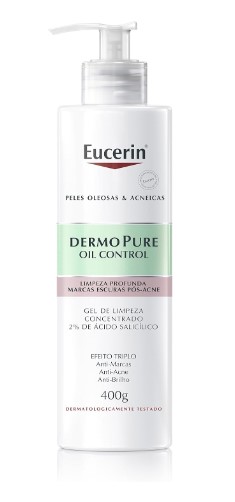 Gel de Limpeza Facial AntiAcne DermoPure Concentrado 400ml, Peles Oleosas e Acneicas 1