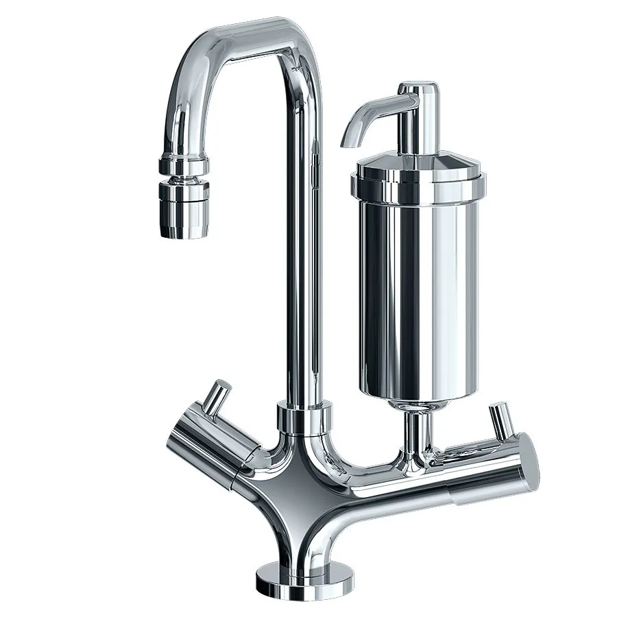 Torneira Cozinha Com Filtro Metal Mesa Bica Móvel 1