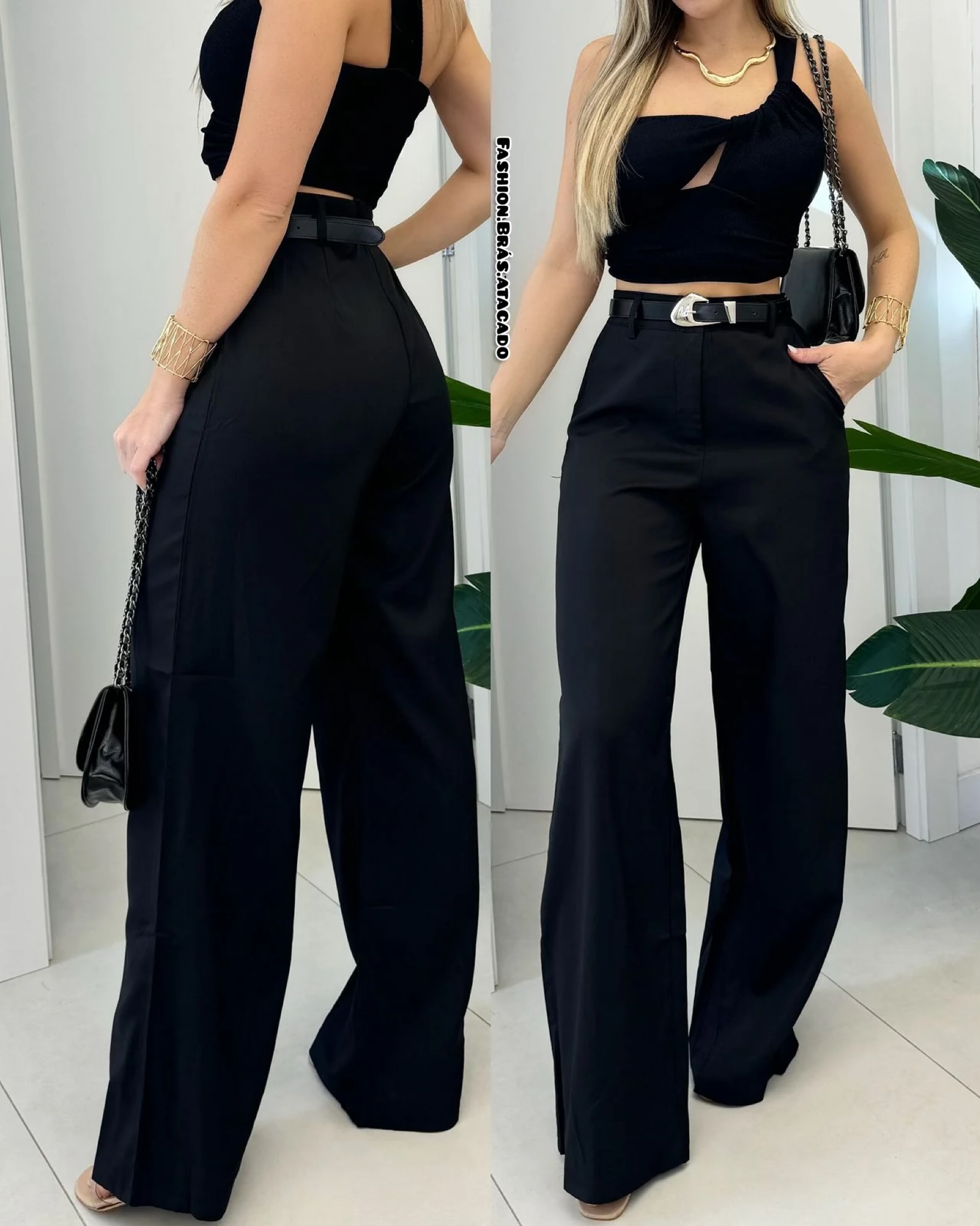 CALÇA ALFAIATARIA COM CINTO  4