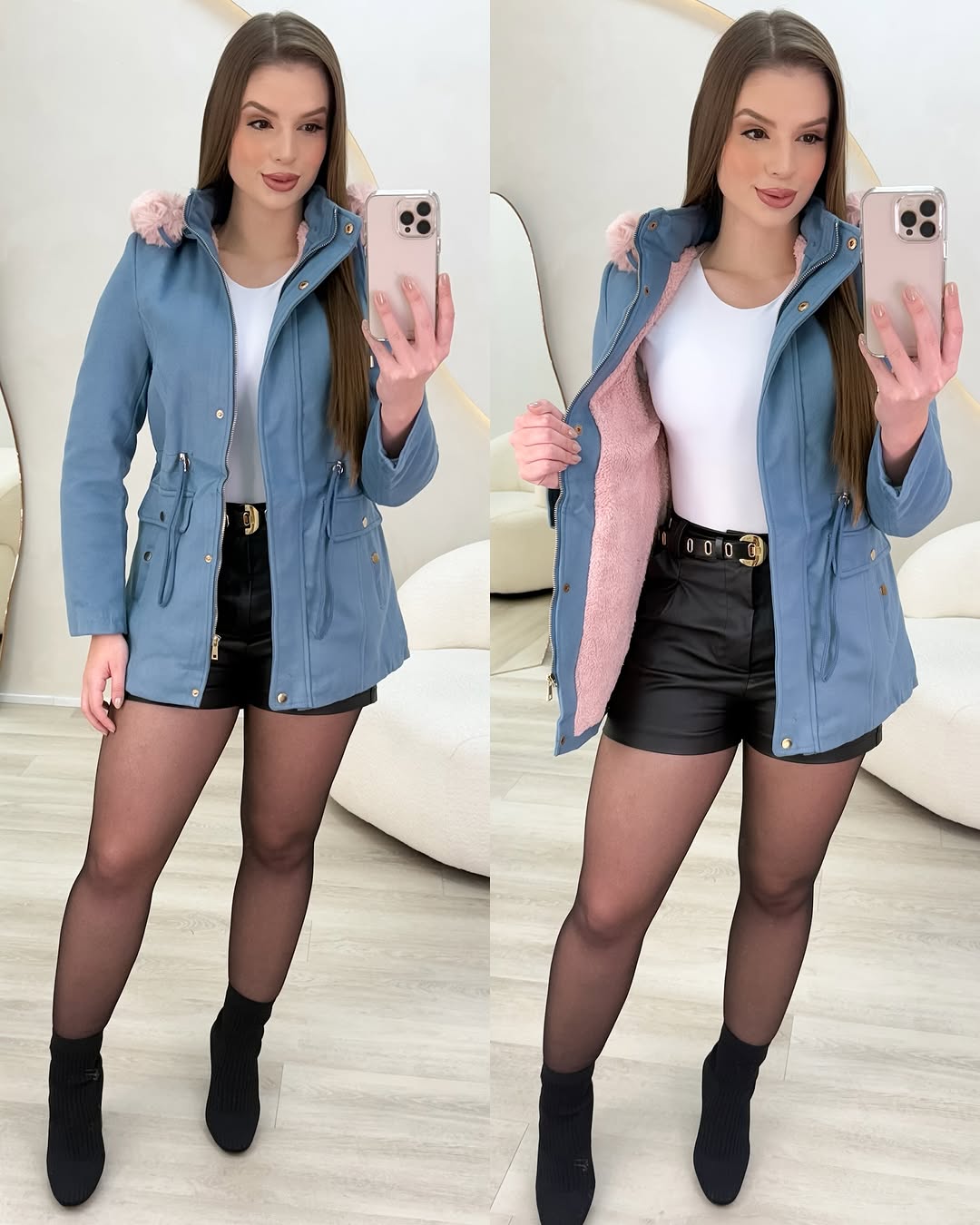 Parka Gabi - lã batida 1