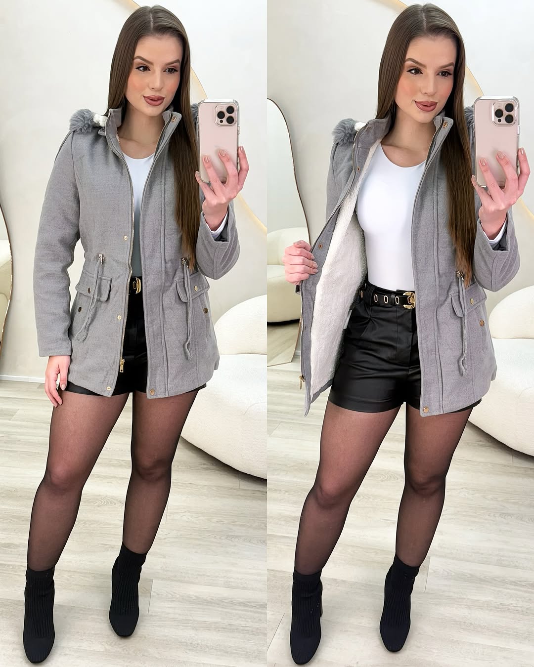 Parka Gabi - lã batida 2