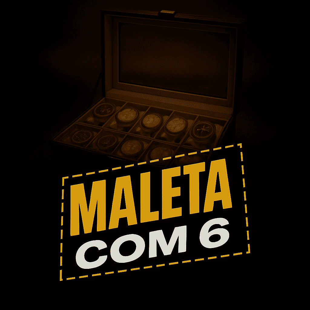MALETA COM 6 RELÓGIOS