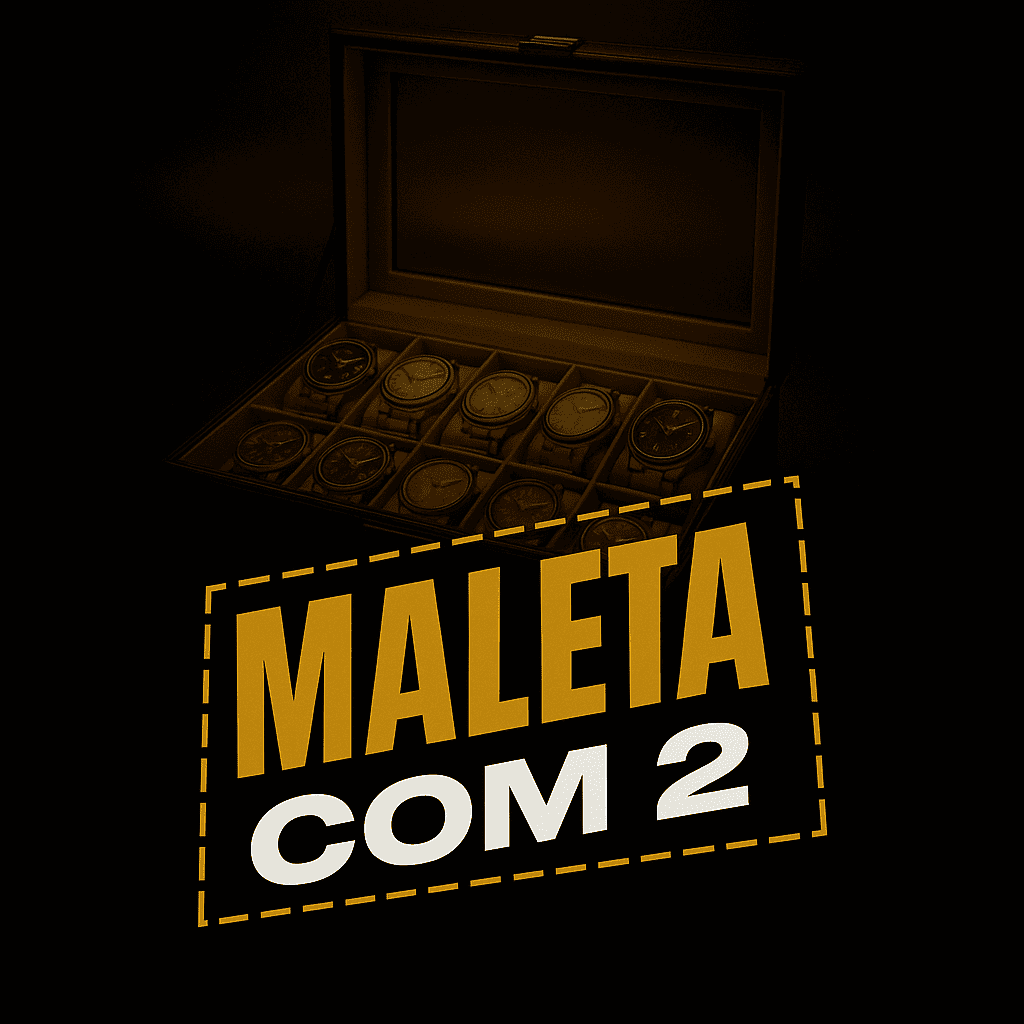 MALETA COM 2 RELÓGIOS