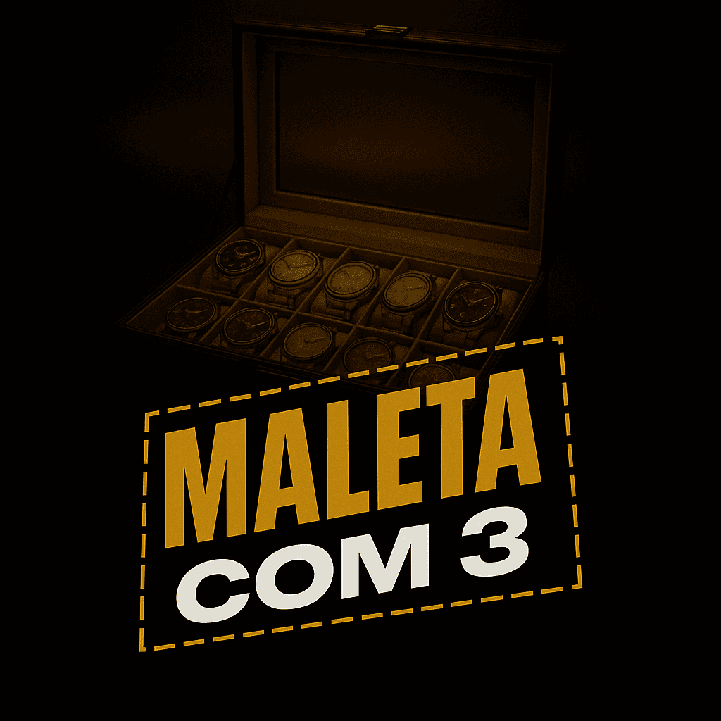 MALETA COM 3 RELÓGIOS