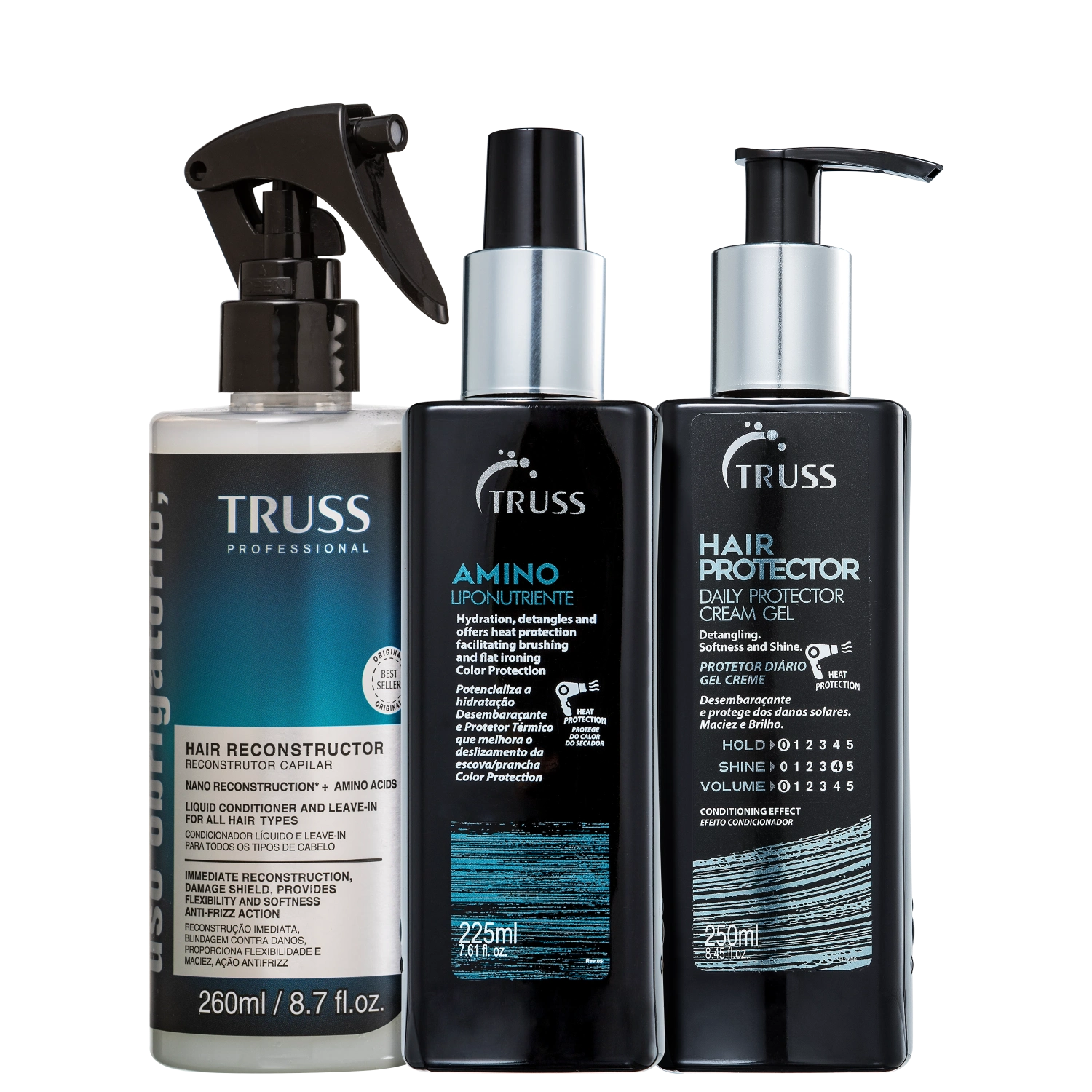 Kit TRUSS Uso Obrigatório Amino Hair Protector (3 Produtos) 1