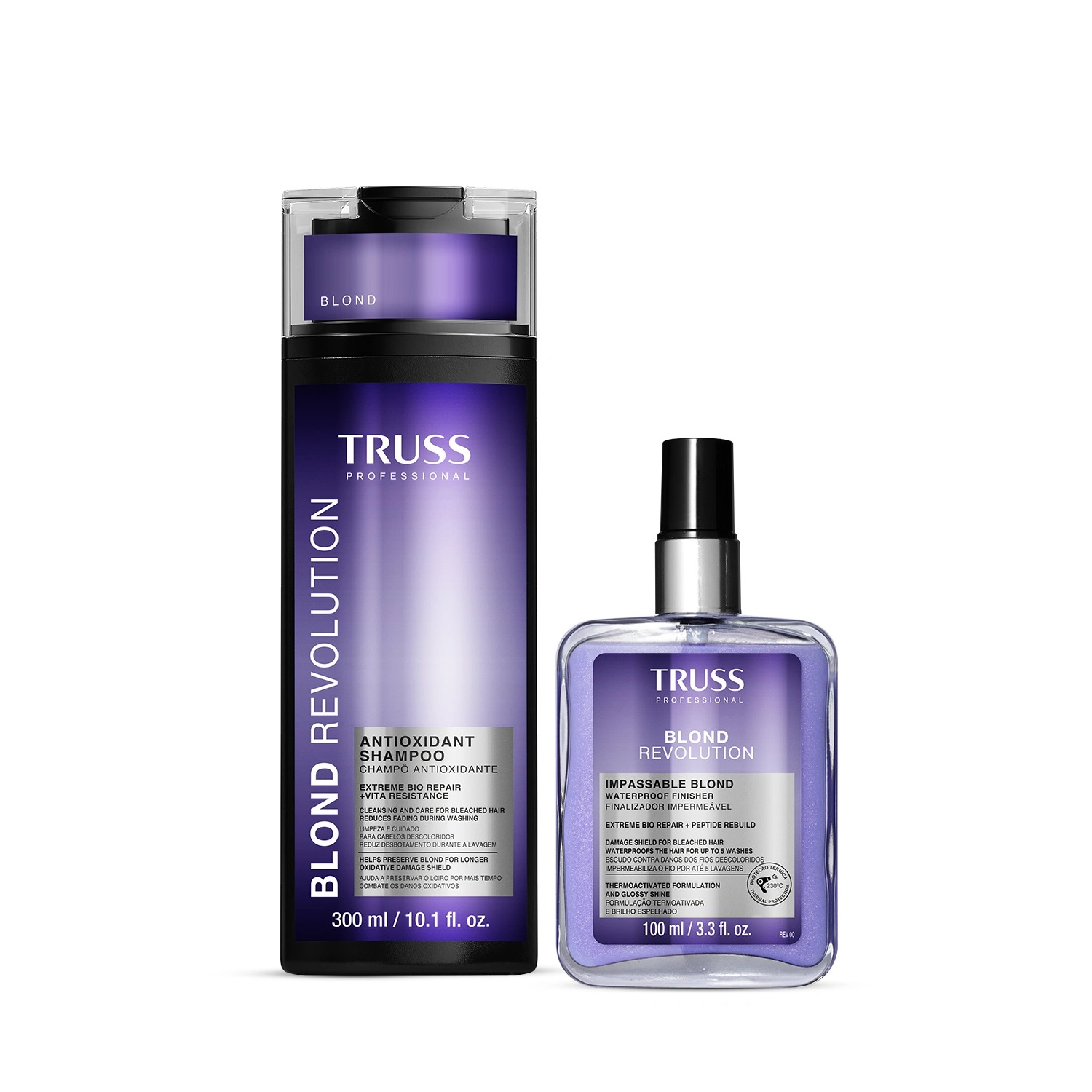 Combo Blond Revolution: Shampoo Antioxidante 300ml + Finalizador Impermeável 100ml 1