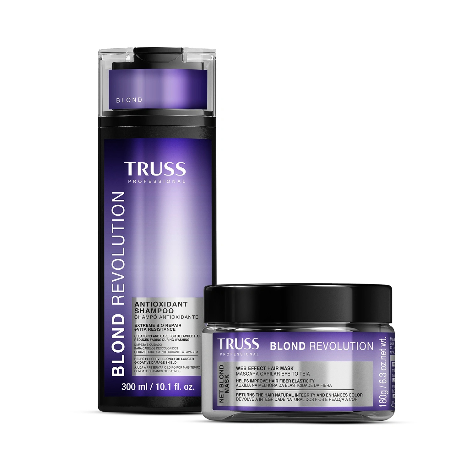 Combo Blond Revolution: Shampoo 300ml + Máscara 180g 1