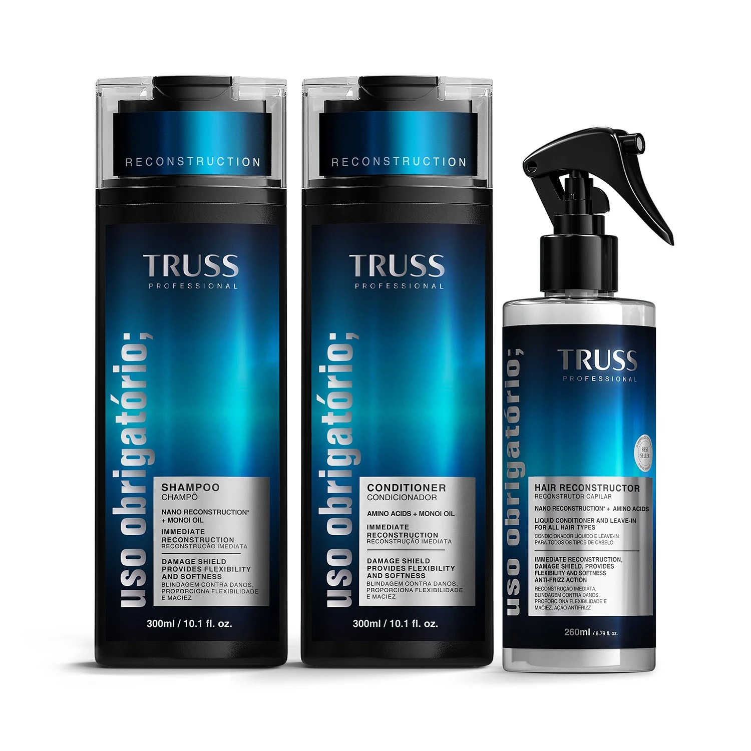 Combo Uso Obrigatório; Shampoo, Condicionador e Spray 1