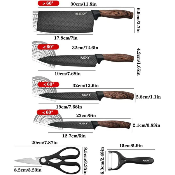 Kit Completo de Facas Inox 6 Peças com Cabo Reforçado em Aço Carbono - Corte Perfeito 5