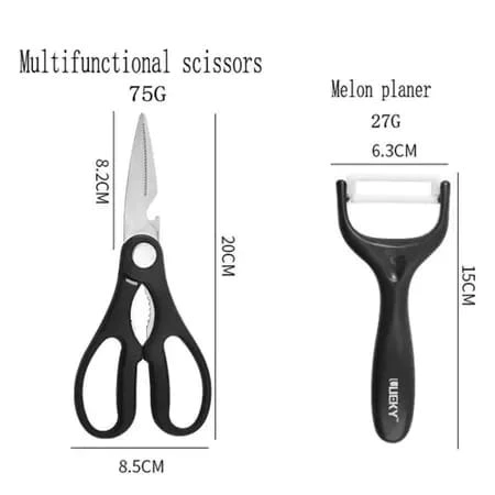 Kit Completo de Facas Inox 6 Peças com Cabo Reforçado em Aço Carbono - Corte Perfeito 7