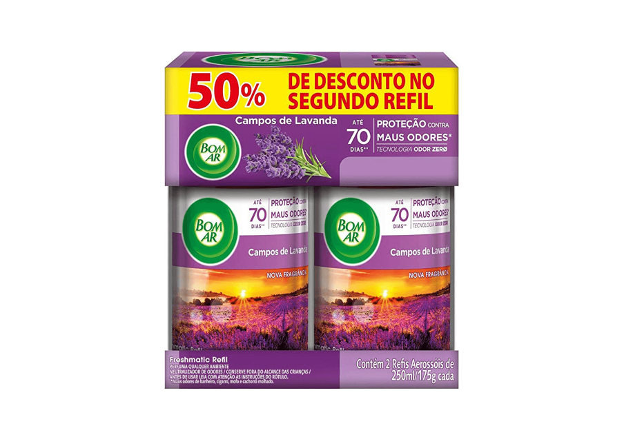 Odorizador Refil Campos de Lavanda Promocional 2 unidades de 250ml Freshmatic 1