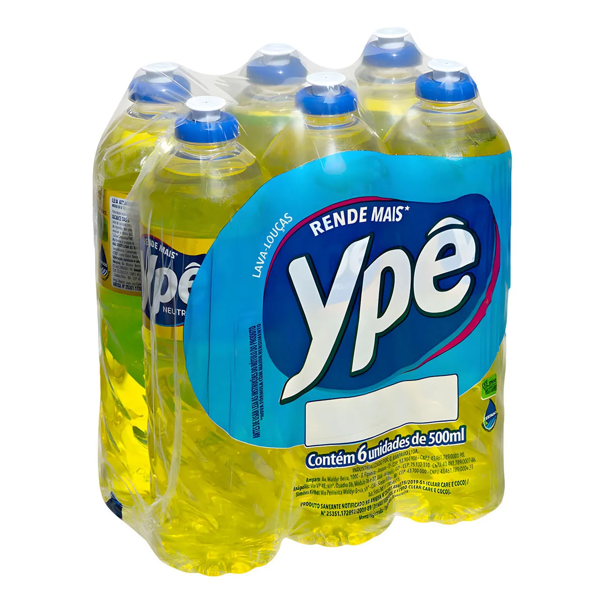 Pack Detergente Ypê Neutro 500ml - 6 Unidades 1