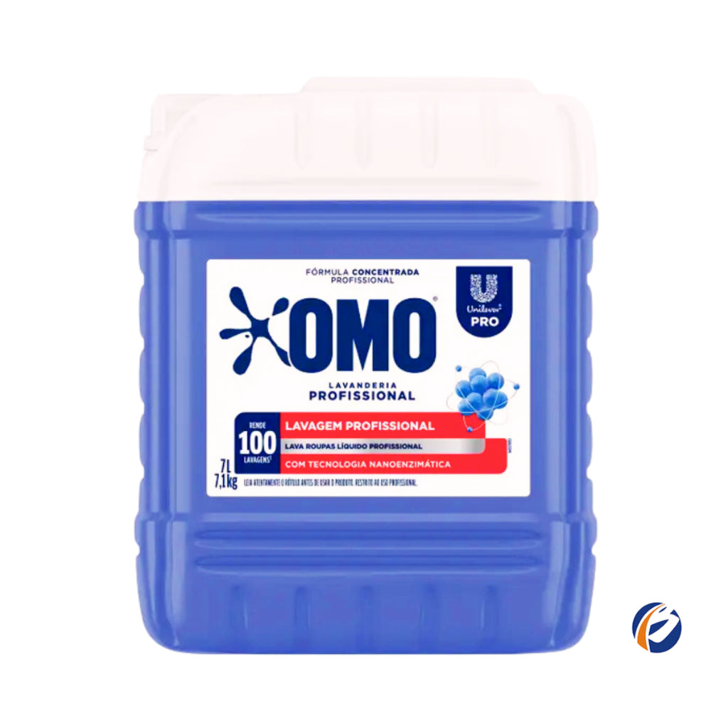 Lava Roupas Lavanderia Pro Líquido 7L Omo 1