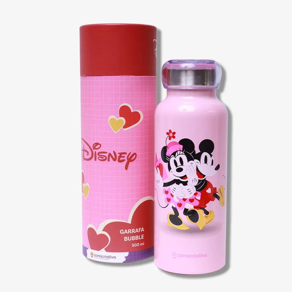 Garrafa Bubble Mickey e Minnie Namorados – 650ml  1